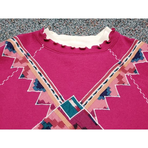 Vintage Sturdy Sweats Lee Western Crewneck Sweatshirt Pink Women's Size Large L - Picture 4 of 7